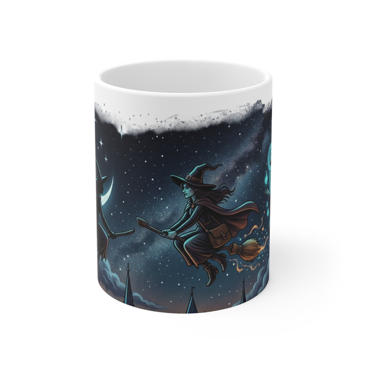 HALLOWEEN Witch Night Sky Mug — Magical Halloween 11oz Coffee Cup