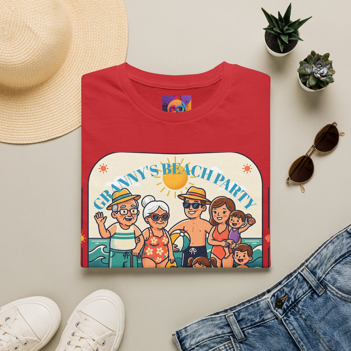 GRANNY’S  Party T-Shirt | Family Beach Cartoon Design
