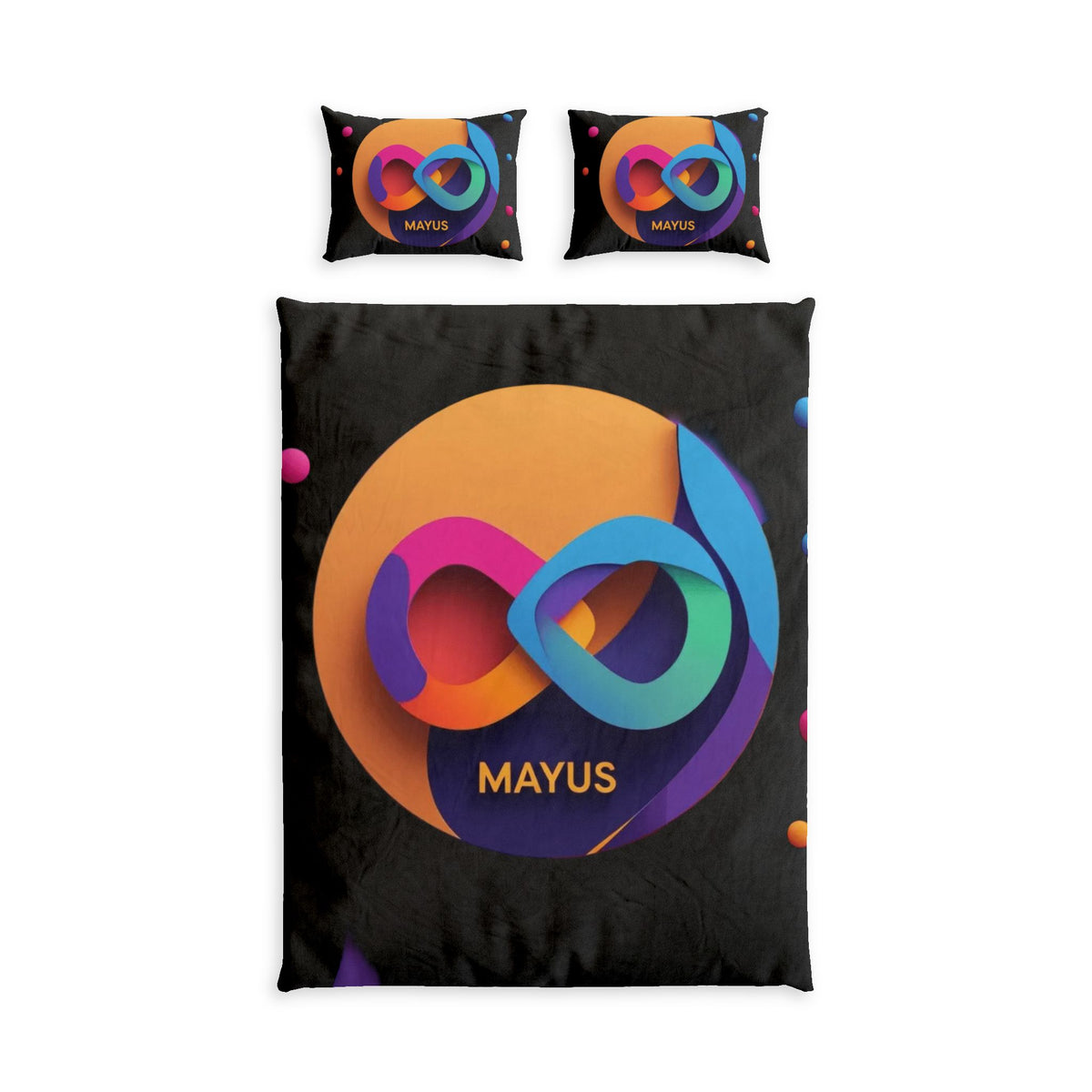 MAYUS Infinity Cotton Duvet Cover Set — Colorful Geometric Bed Linen