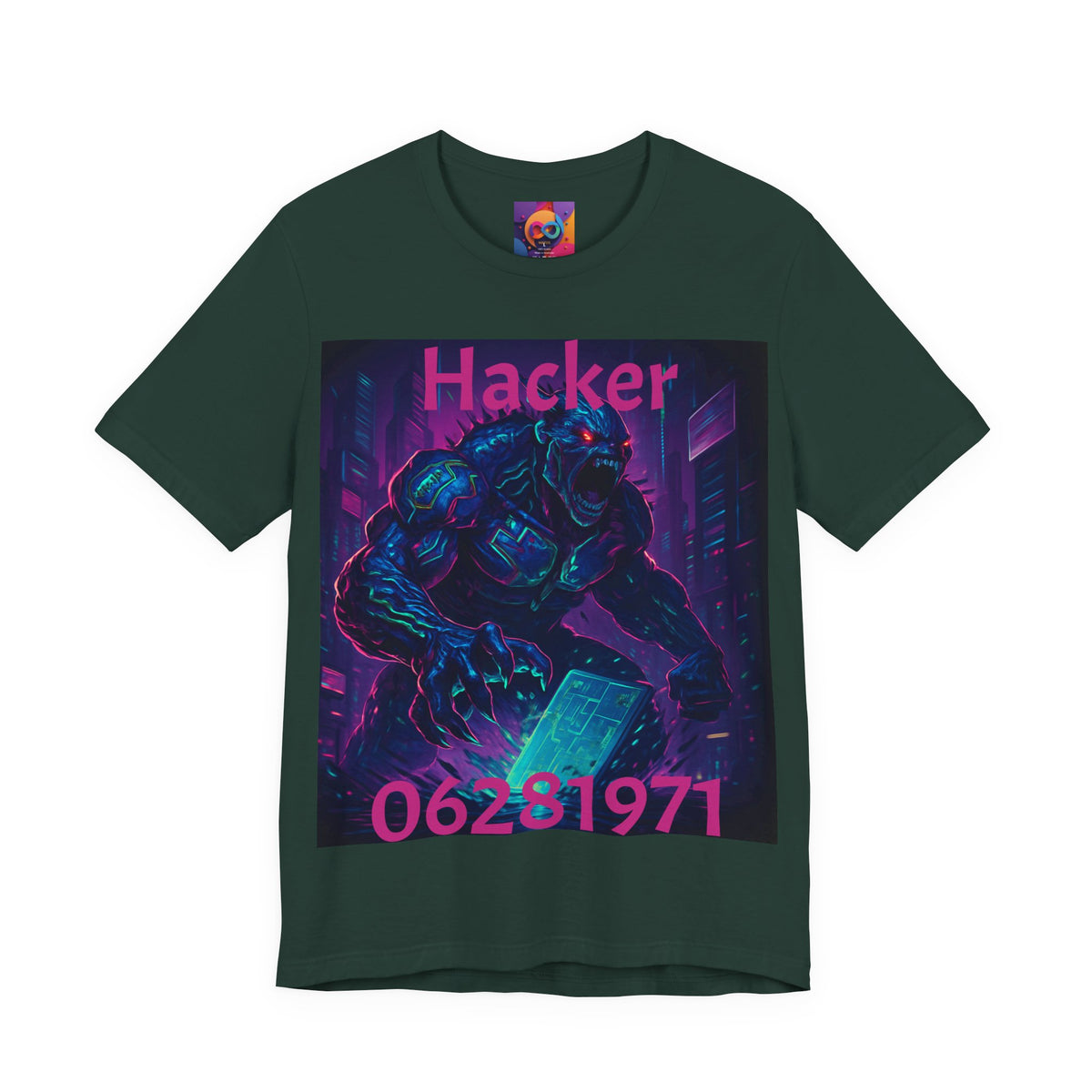 Monster Graphic Tee — '06/28/1971.' Dark Creature Illustration