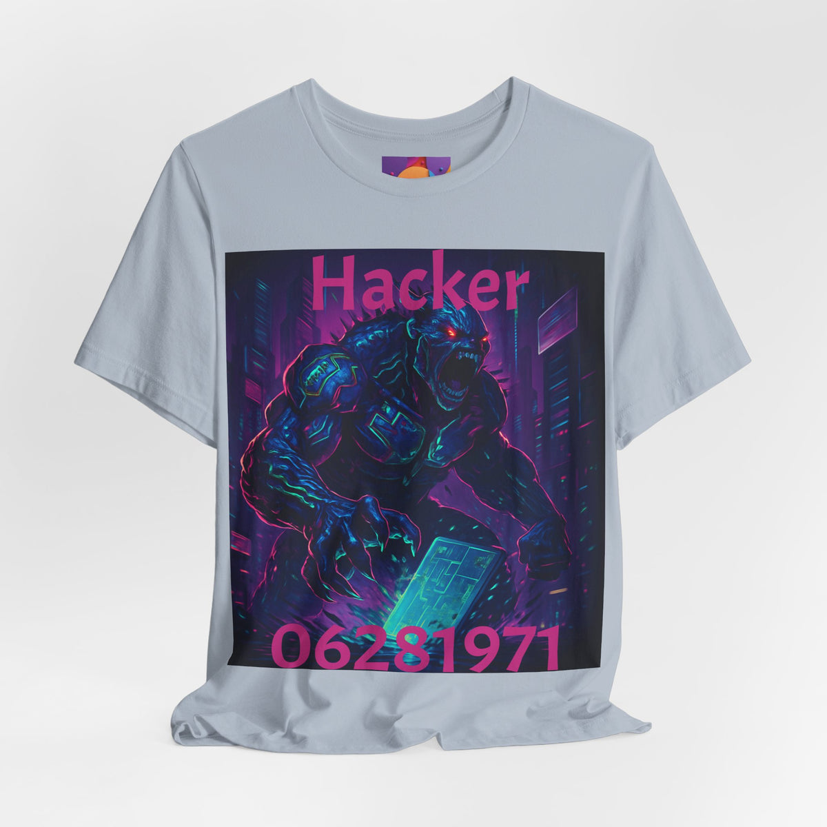 Monster Graphic Tee — '06/28/1971.' Dark Creature Illustration