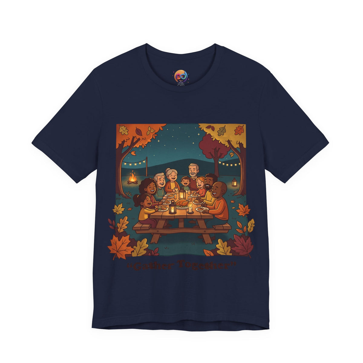 Gather Together T‑Shirt — Cozy Autumn Family Dinner Tee