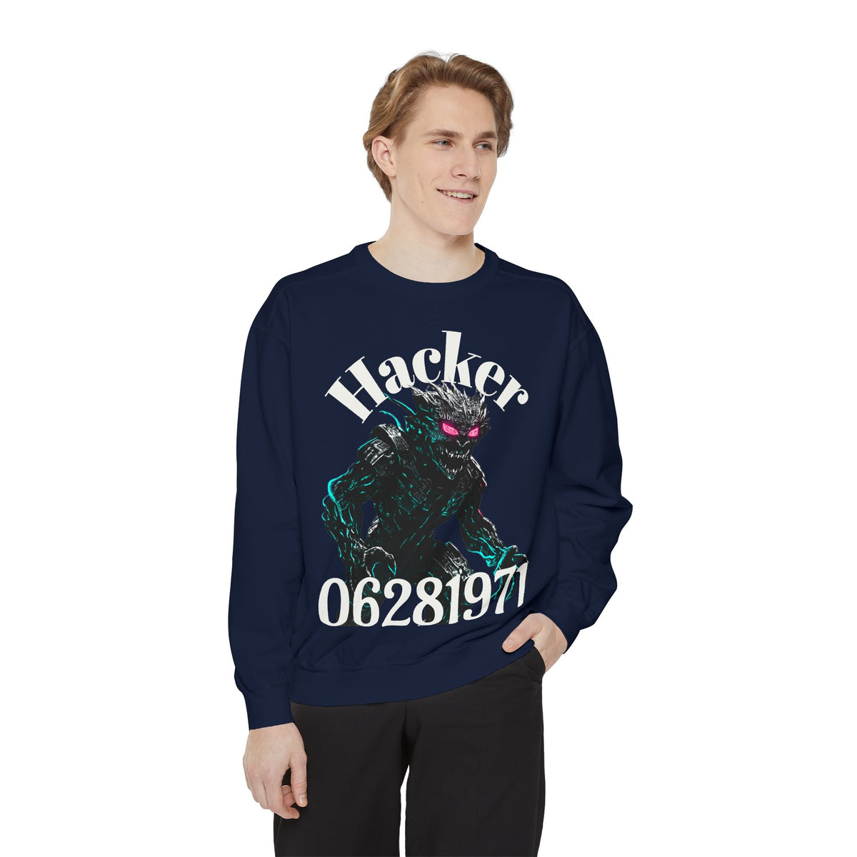 HALLOWEEN Hacker Monster Graphic sweatshirt.