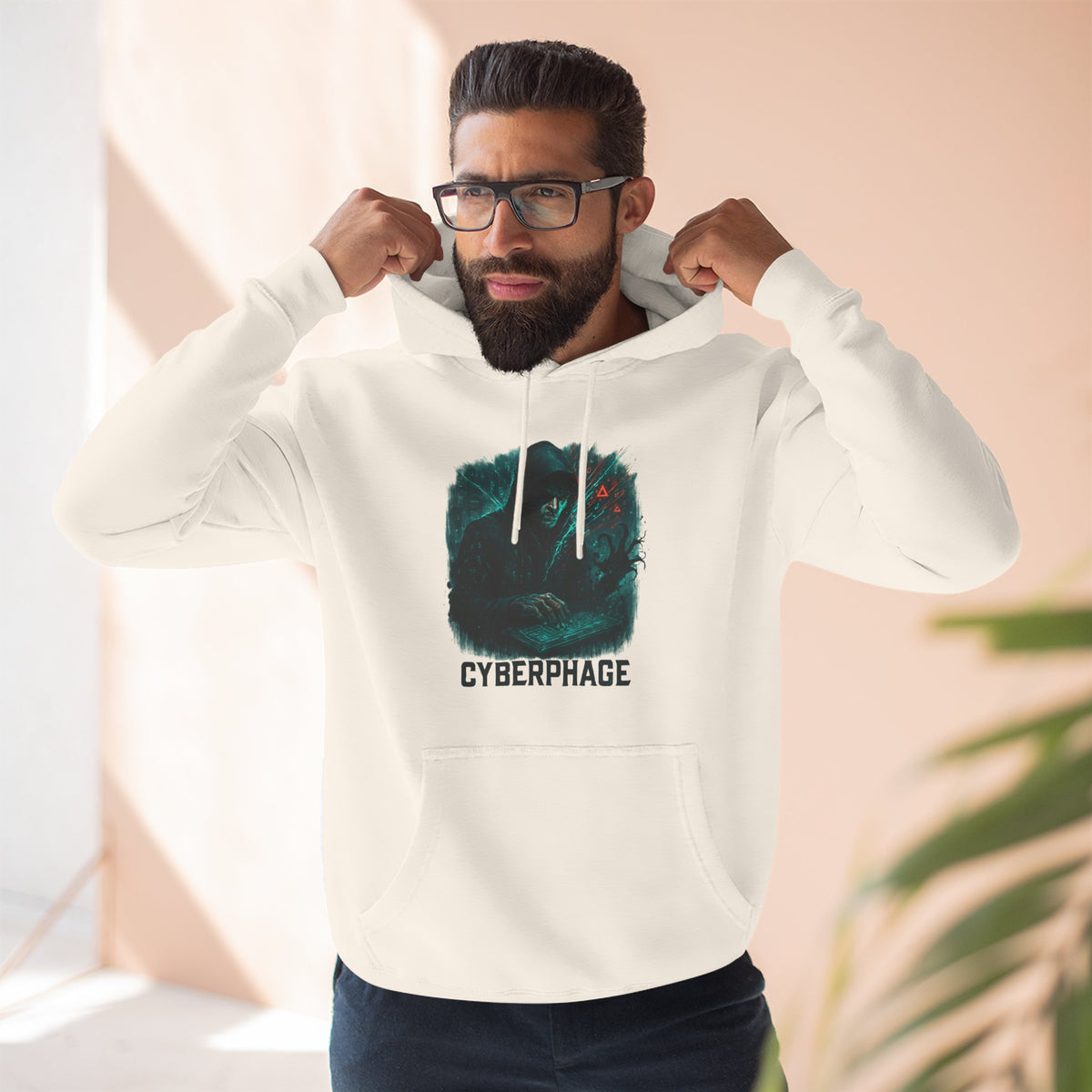 HALLOWEEN Cyberphage Graphic Hoodie | Cozy Fleece Sweatshirt.