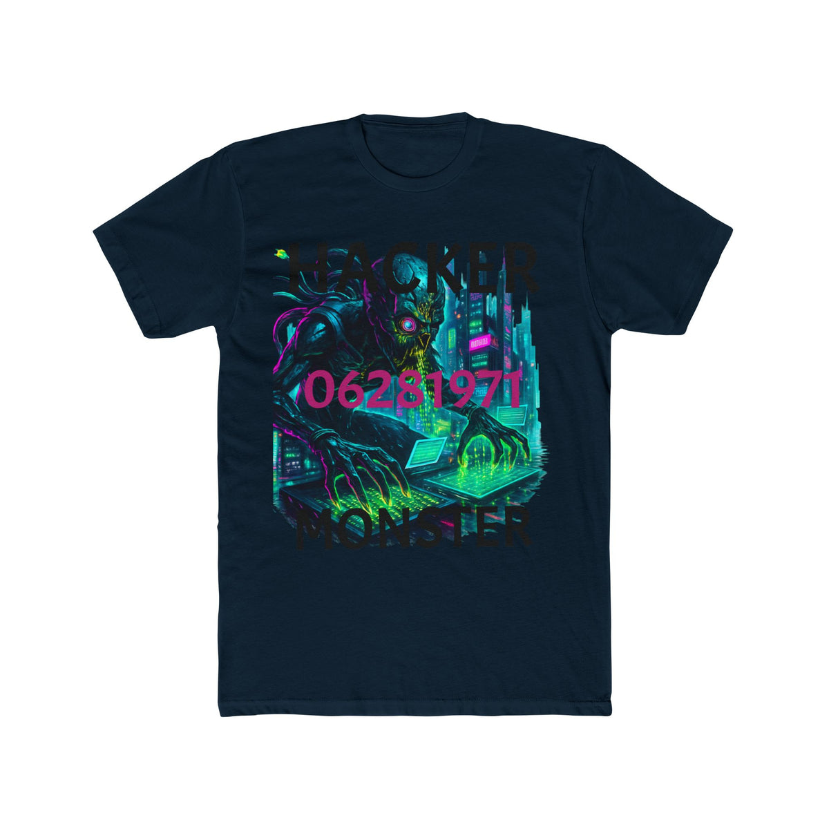 HACKER Monster Tee — Cyberpunk Cthulhu Graphic T-Shirt (06/28/1971)