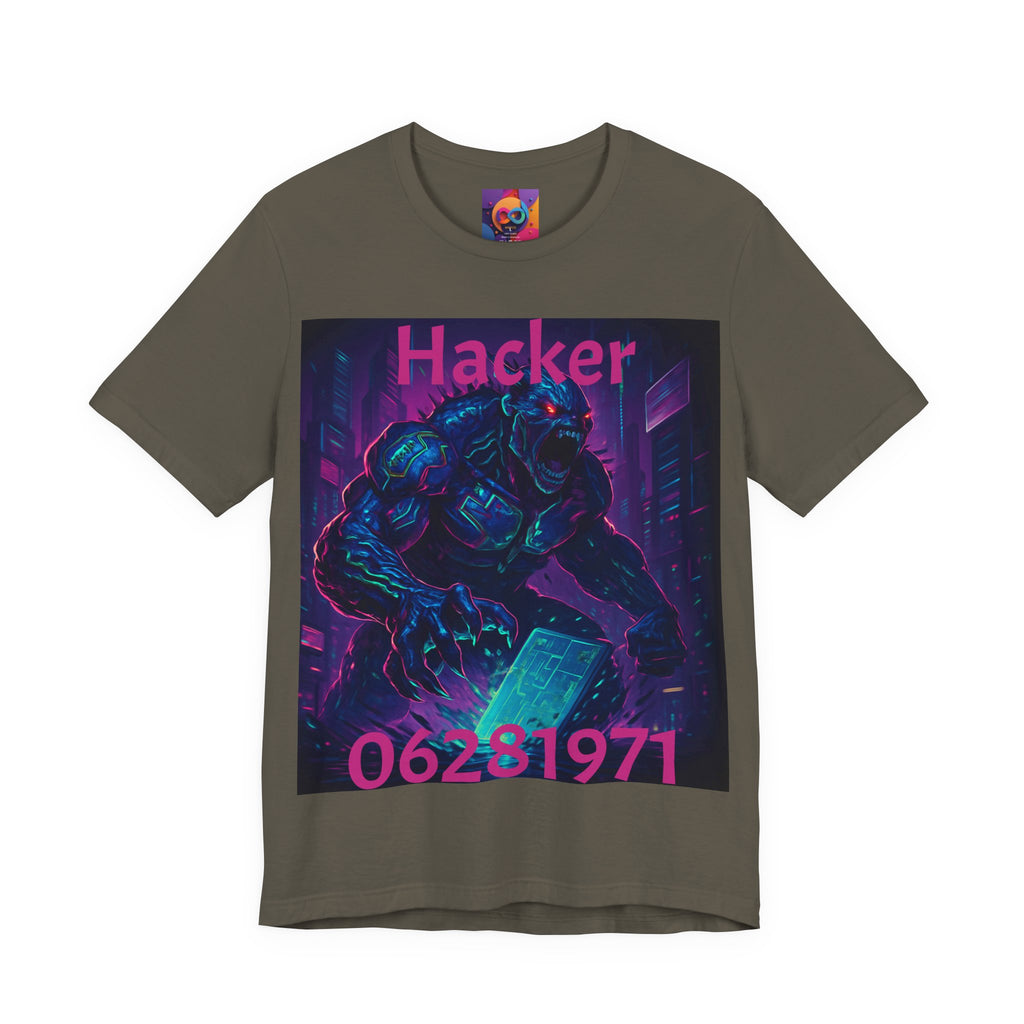 Monster Graphic Tee — '06/28/1971.' Dark Creature Illustration