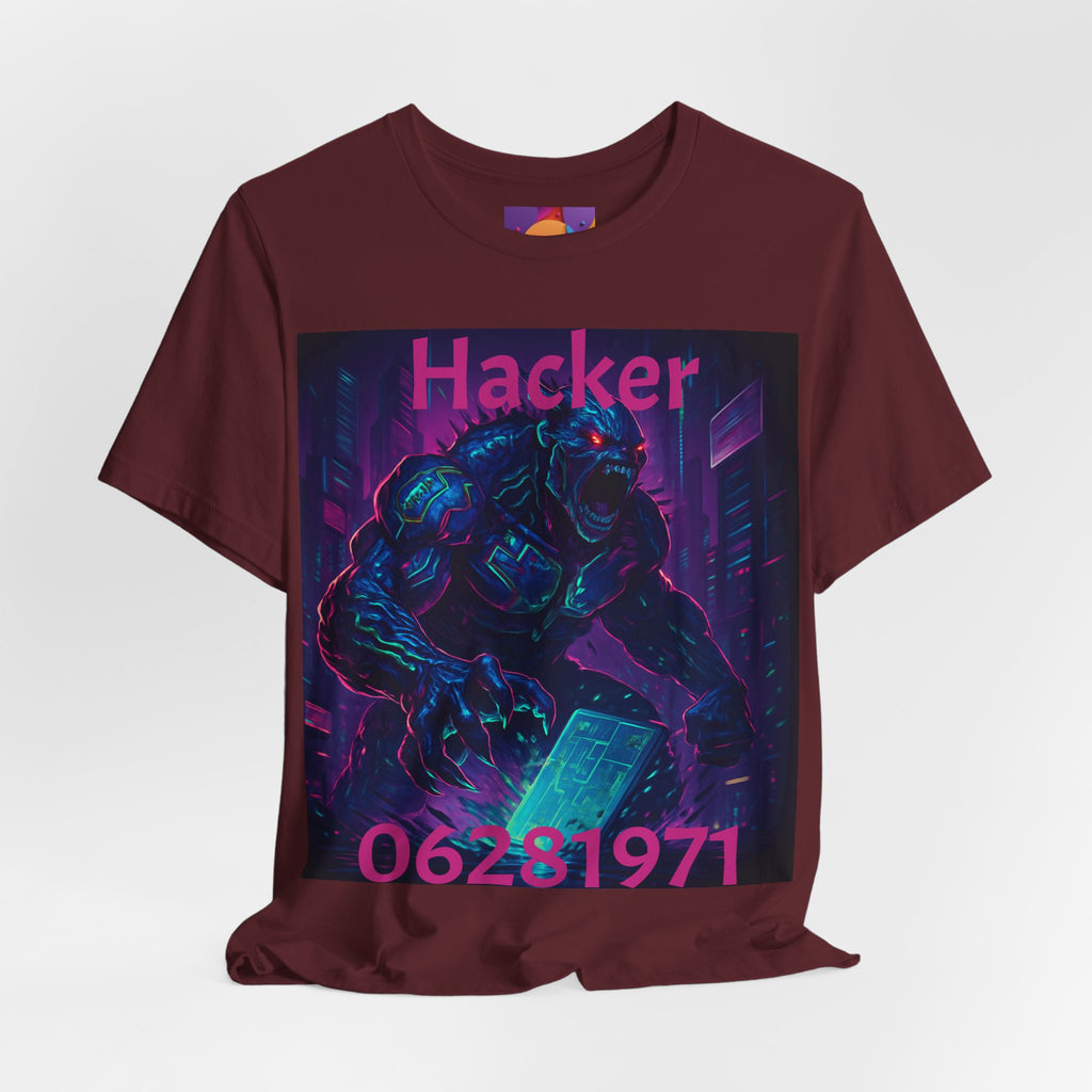 Monster Graphic Tee — '06/28/1971.' Dark Creature Illustration