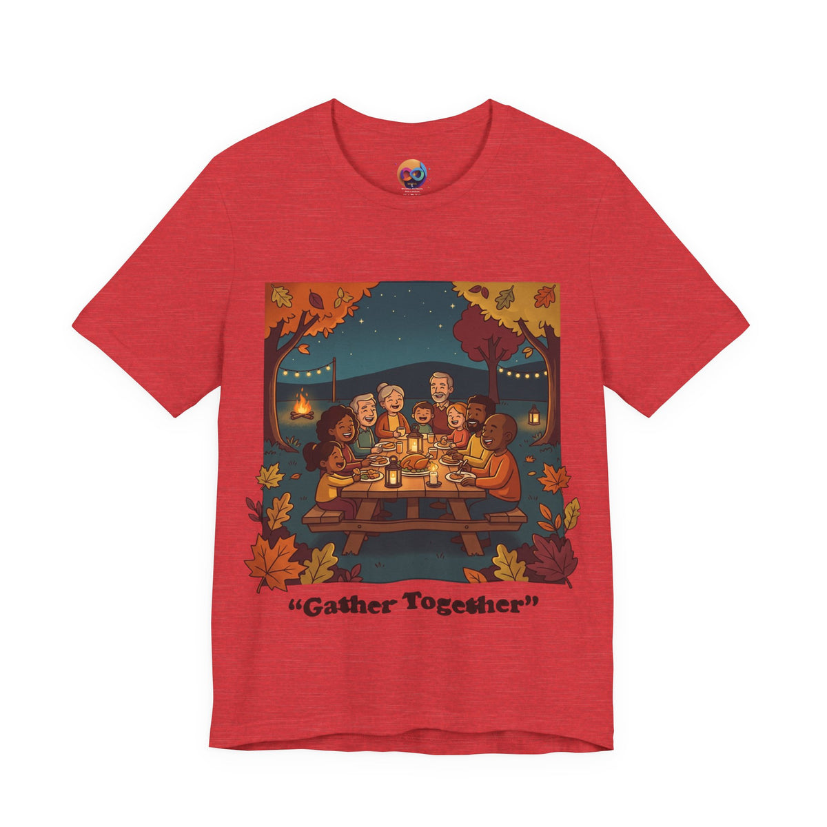 Gather Together T‑Shirt — Cozy Autumn Family Dinner Tee