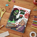 HALLOWEEN Anti scam granny’s Alert Spiral Notebook — Anti-Online Romance Fraud A5 Journal