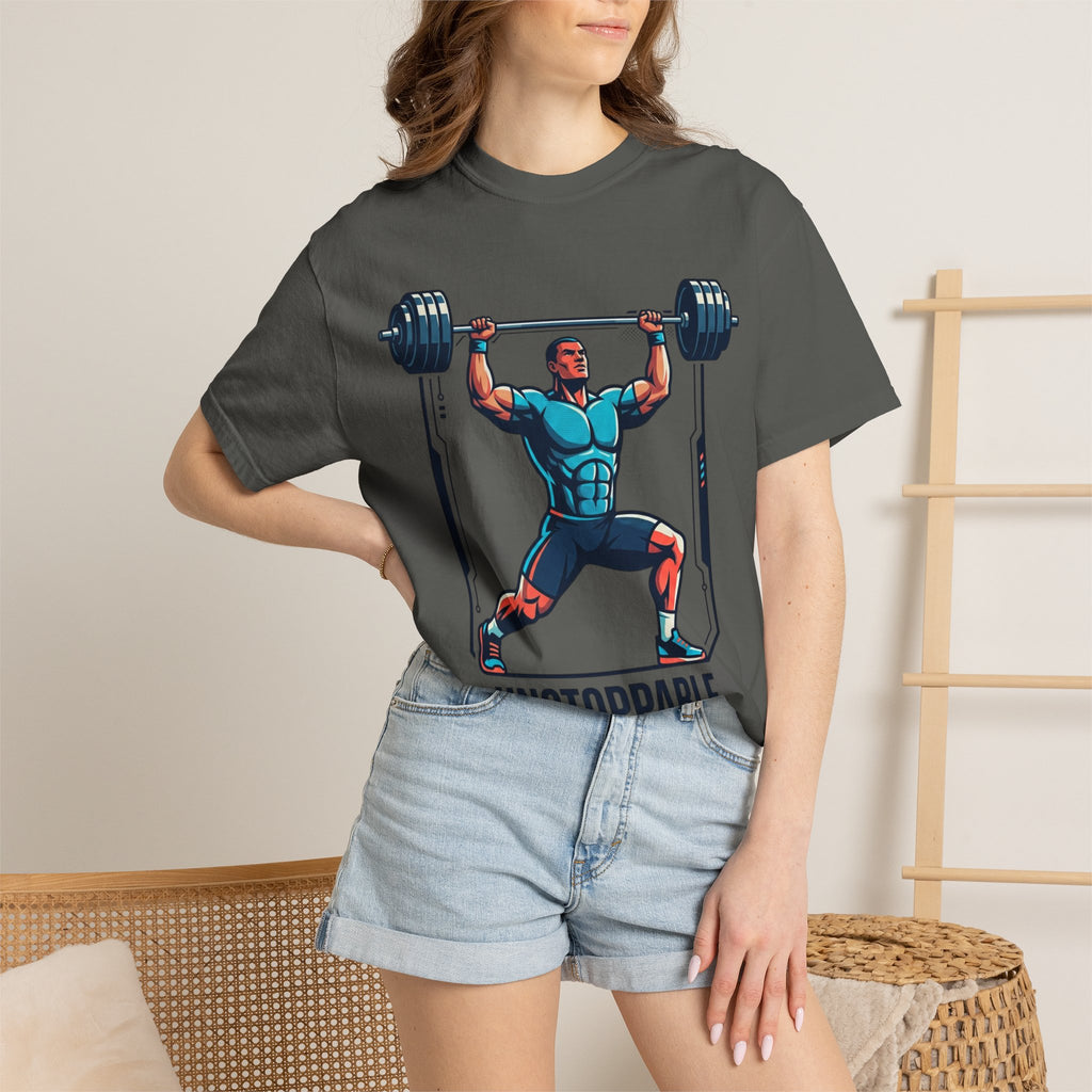UNSTOPPABLE Weightlifter T-Shirt — Motivational Gym Tee for Fitness Enthusiasts