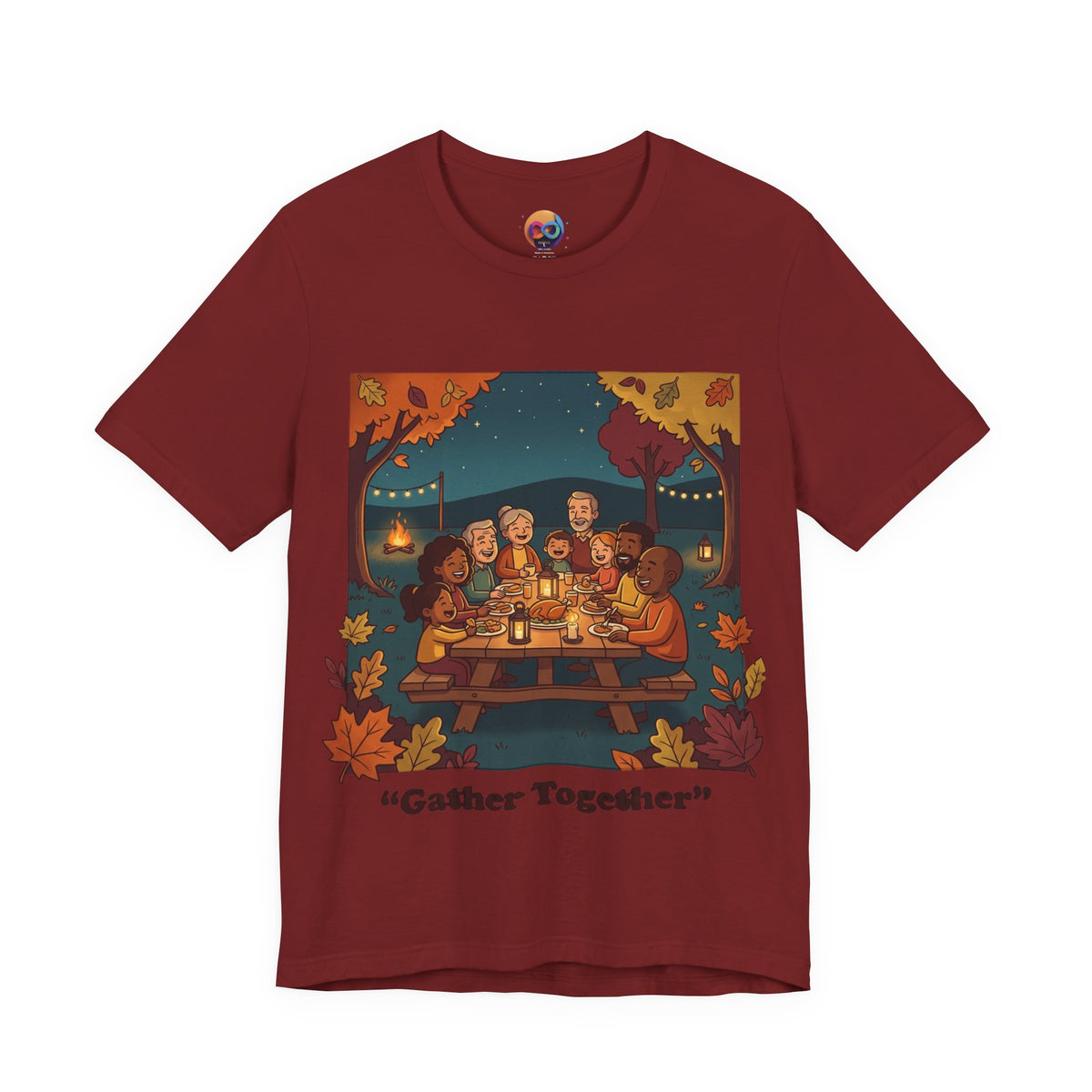 Gather Together T‑Shirt — Cozy Autumn Family Dinner Tee