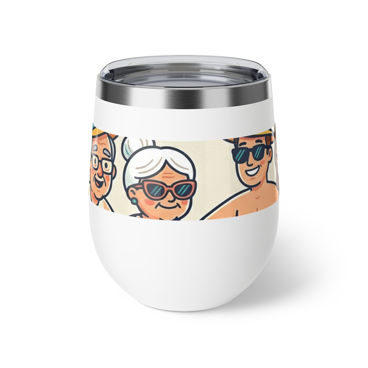 GRANNY’S 12oz Copper Insulated Wine Tumbler – Retro Cool Grandparents Pool Party Design