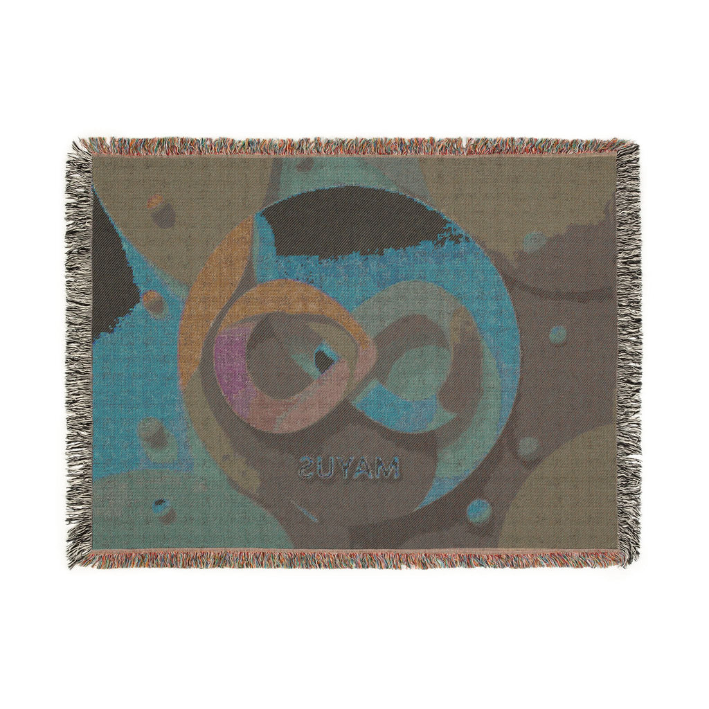 MAYUS Abstract Infinity Woven Blanket — Mayus Geometric Art Throw
