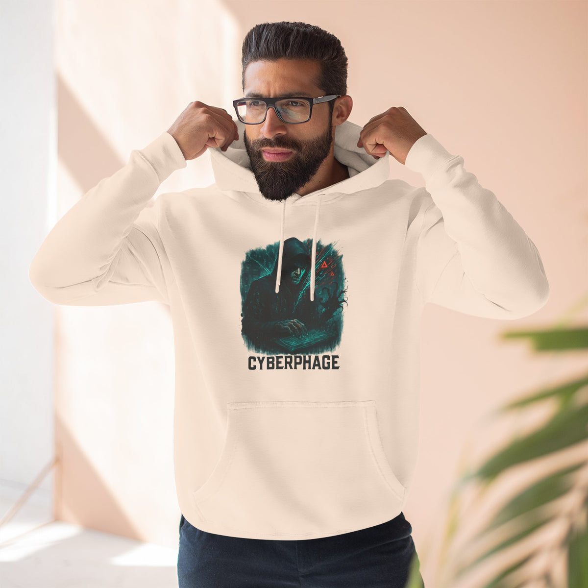 HALLOWEEN Cyberphage Graphic Hoodie | Cozy Fleece Sweatshirt.