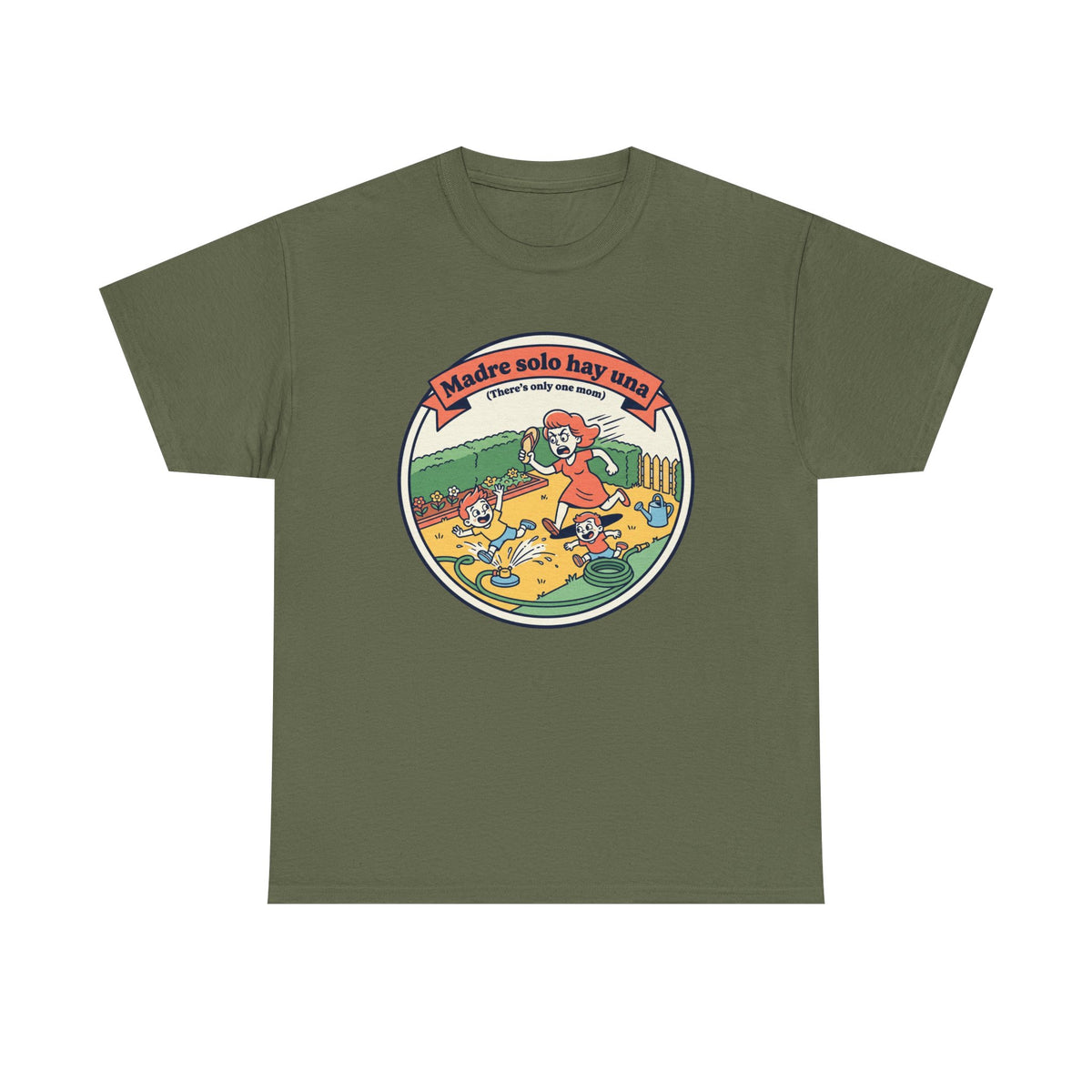 T-Shirt — "Madre solo hay una" Retro Family Cartoon Tee