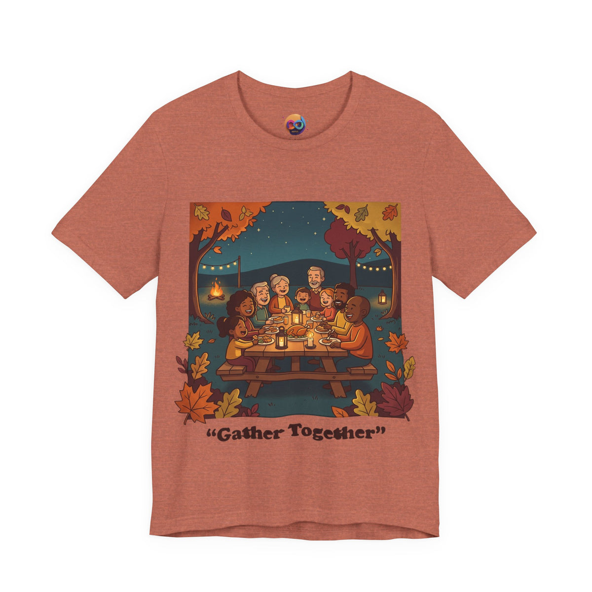 Gather Together T‑Shirt — Cozy Autumn Family Dinner Tee