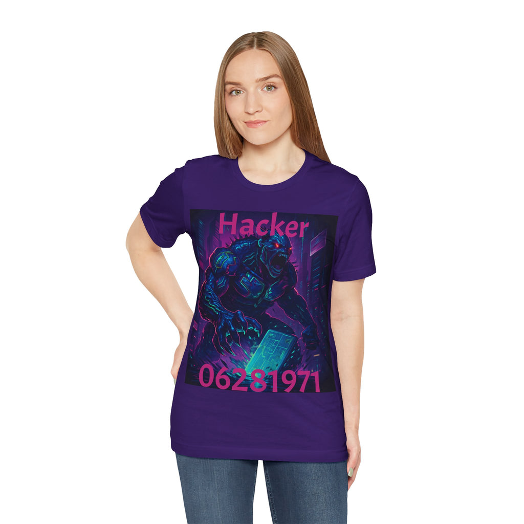 Monster Graphic Tee — '06/28/1971.' Dark Creature Illustration