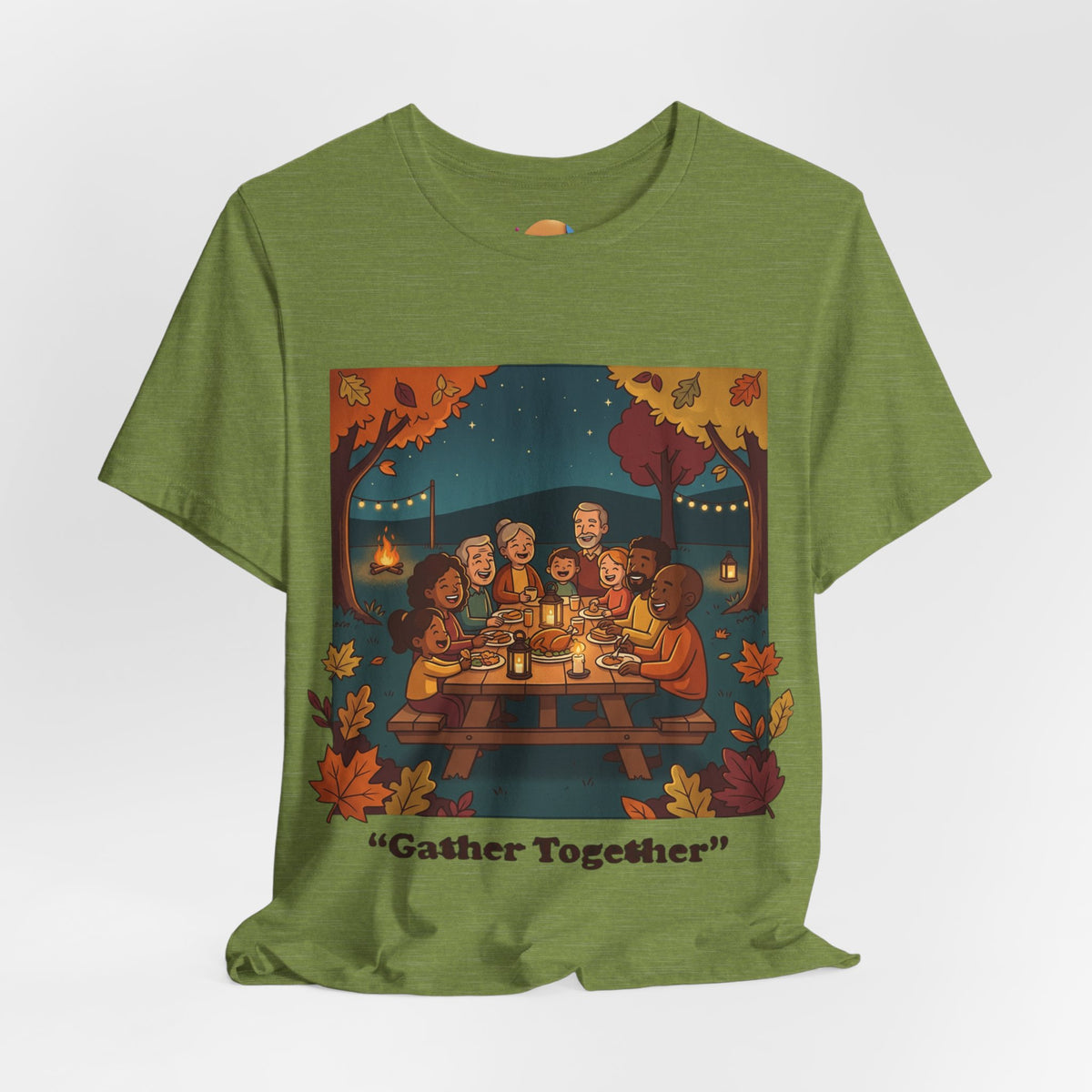 Gather Together T‑Shirt — Cozy Autumn Family Dinner Tee