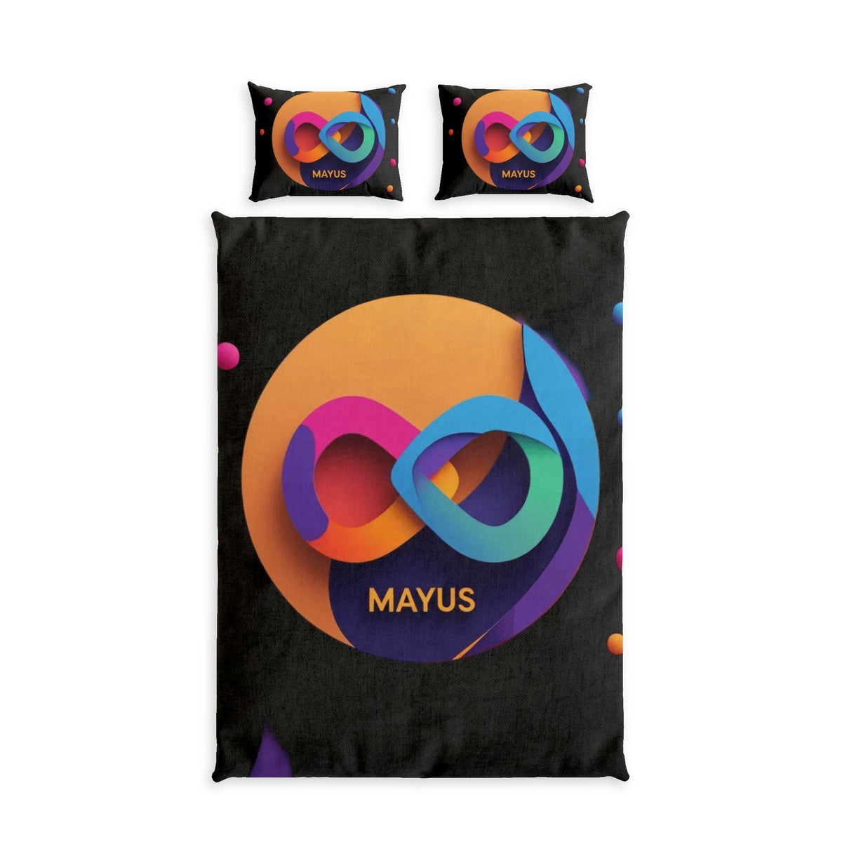 MAYUS Infinity Cotton Duvet Cover Set — Colorful Geometric Bed Linen
