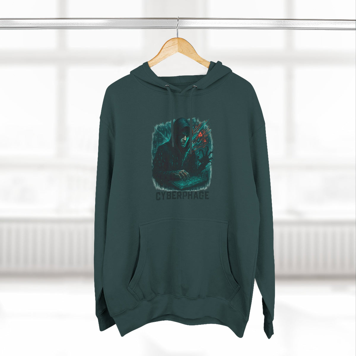 HALLOWEEN Cyberphage Graphic Hoodie | Cozy Fleece Sweatshirt.