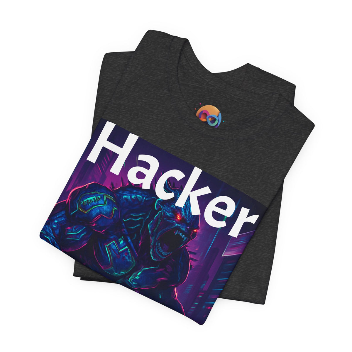 HACKER— '06/28/1971' Graphic tee. Dark Creature Illustration