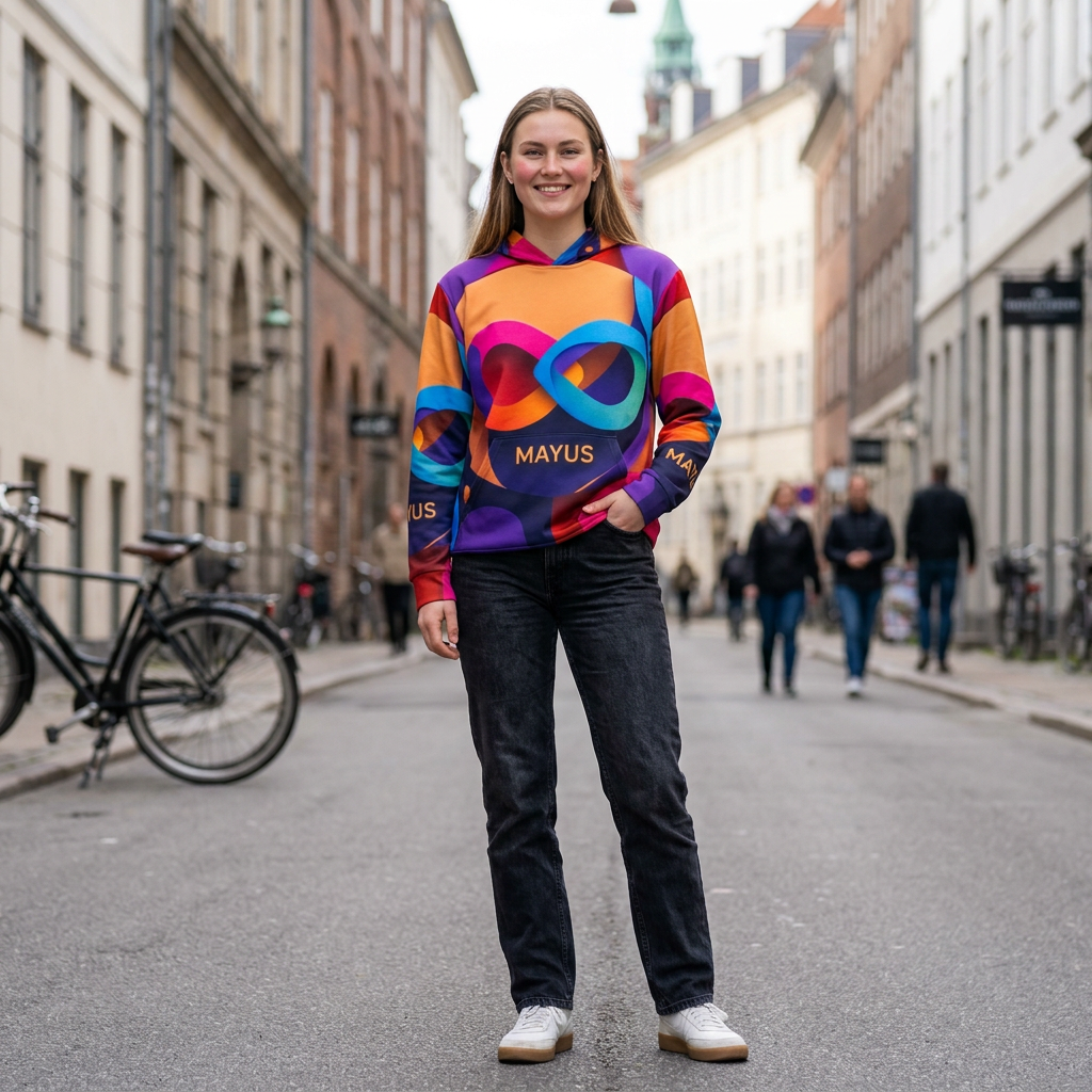 Colorburst Infinity Hoodie — MAYUS Graphic Sports Warmup Hoodie