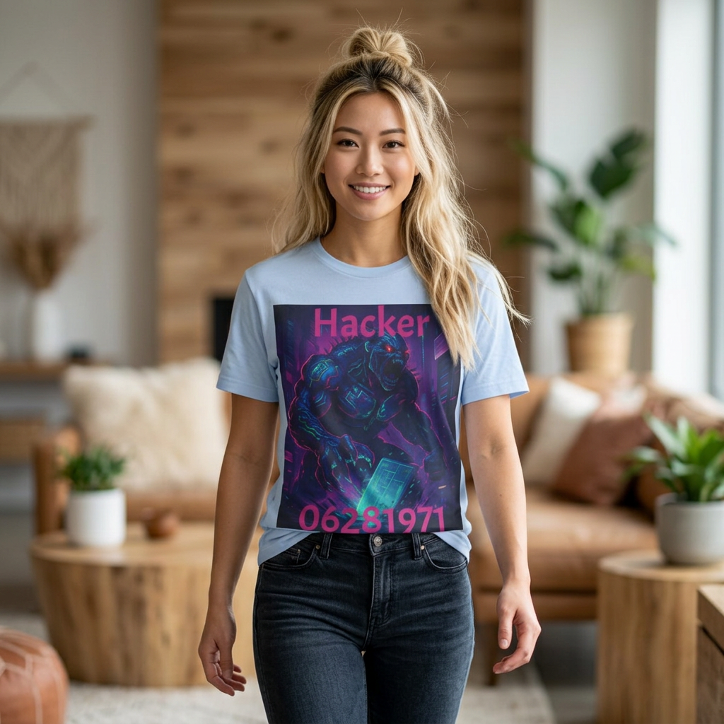 Monster Graphic Tee — '06/28/1971.' Dark Creature Illustration