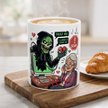 HALLOWEEN Mug - Anti-Scam granny’s alert. Grim Reaper Online Scammer Warning (I Love U Send )