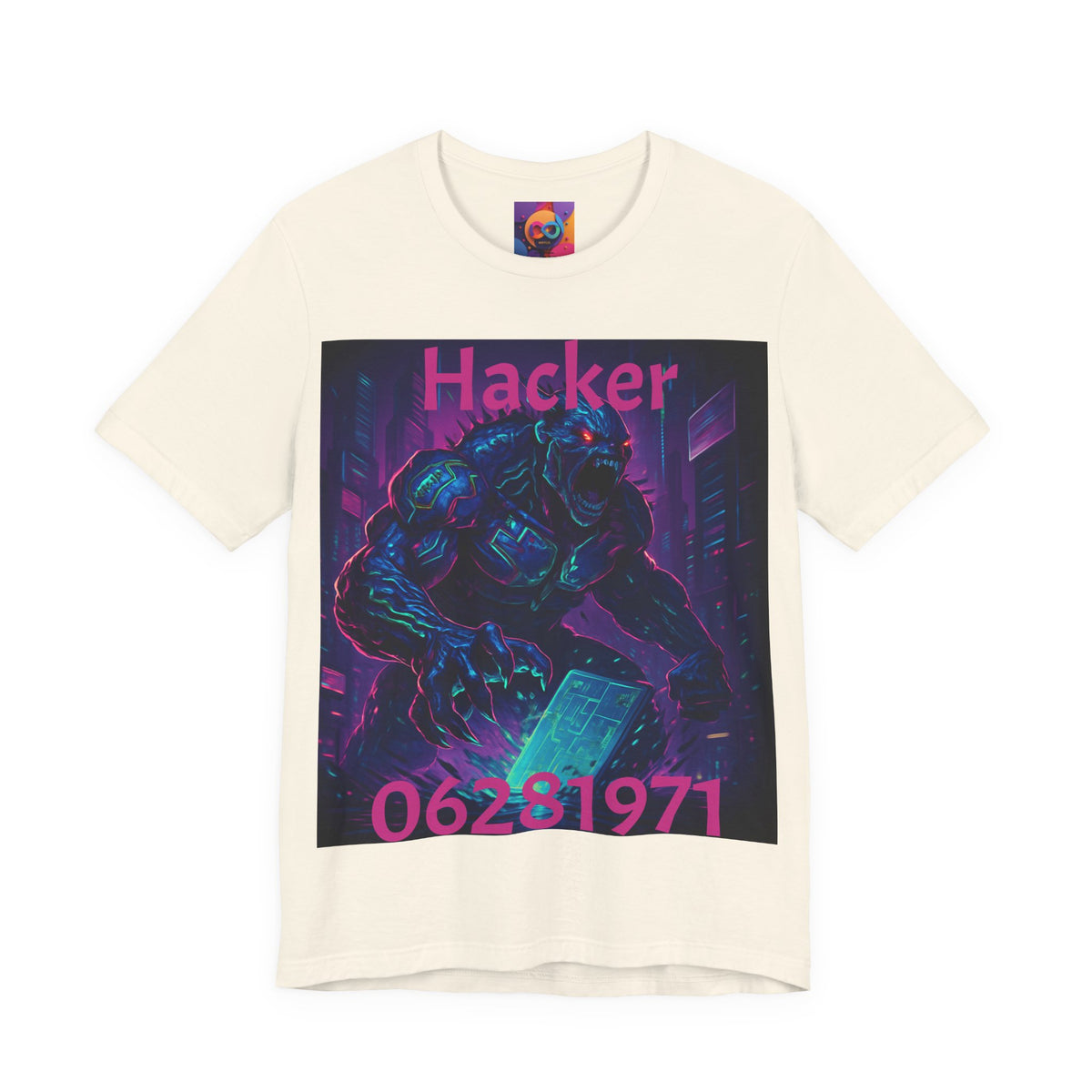 Monster Graphic Tee — '06/28/1971.' Dark Creature Illustration