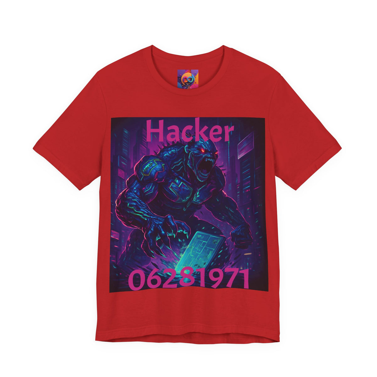 Monster Graphic Tee — '06/28/1971.' Dark Creature Illustration