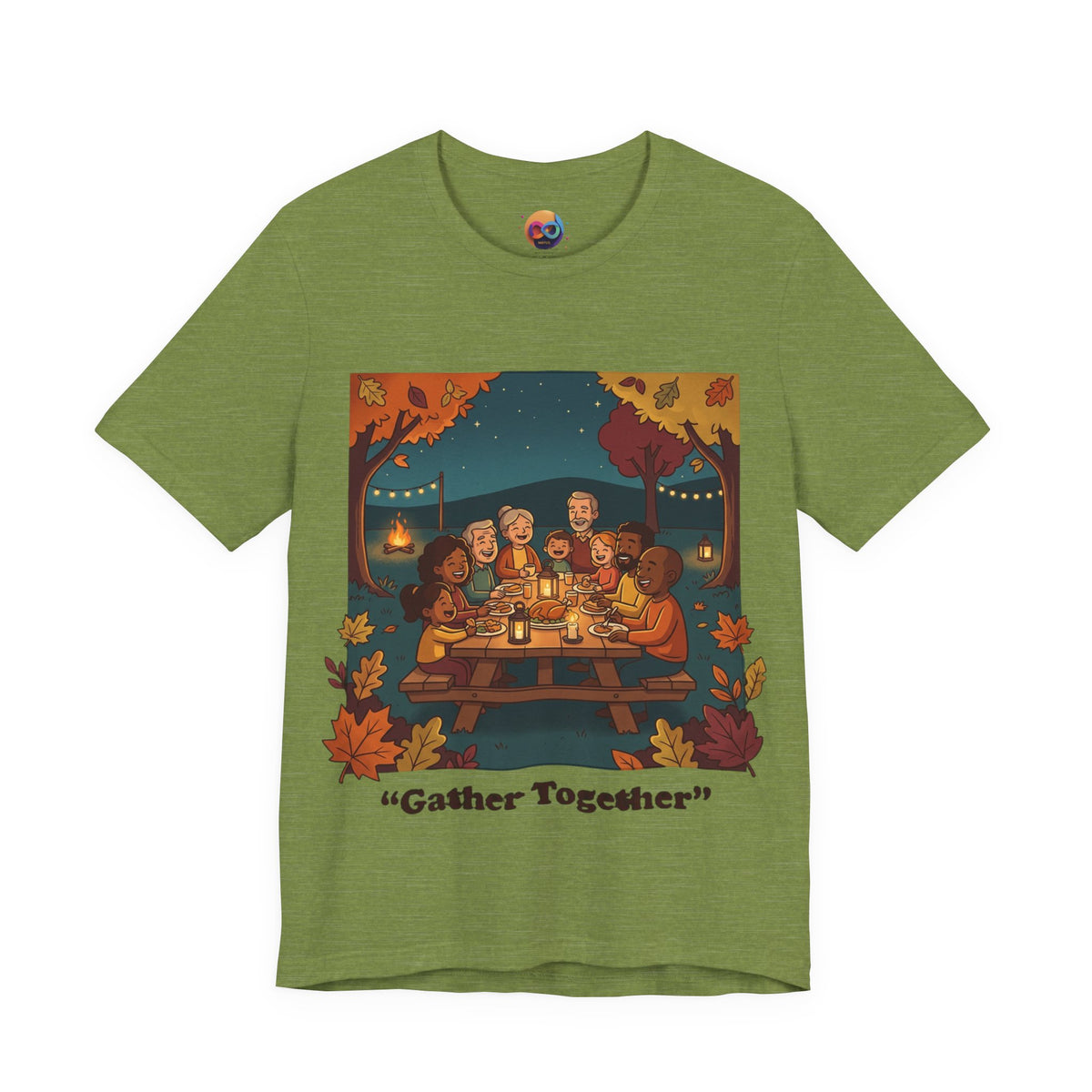 Gather Together T‑Shirt — Cozy Autumn Family Dinner Tee
