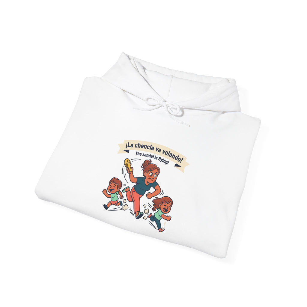 'LA CHANCLA' va volando Unisex Heavy Blend™ Hooded Sweatshirt