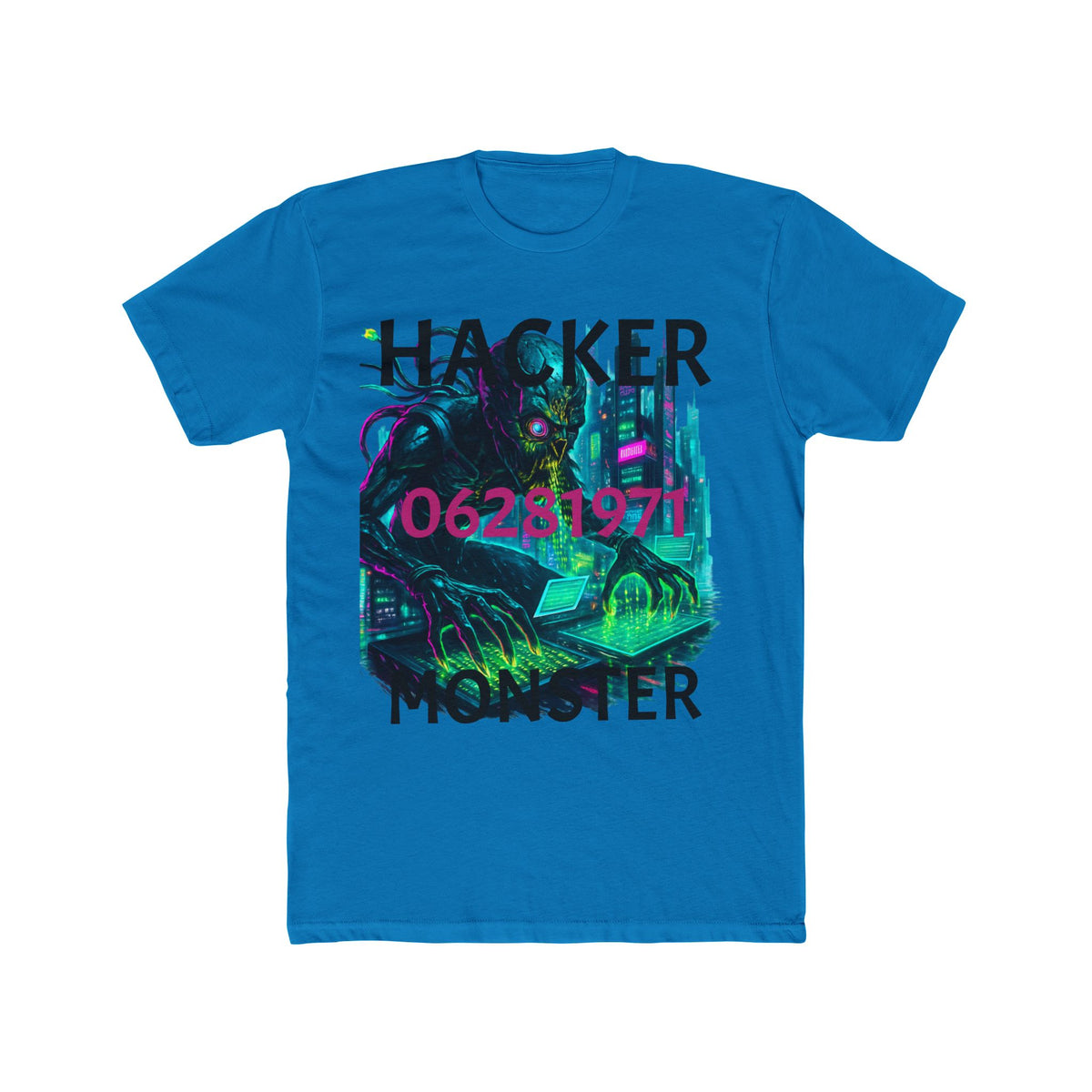 HACKER Monster Tee — Cyberpunk Cthulhu Graphic T-Shirt (06/28/1971)