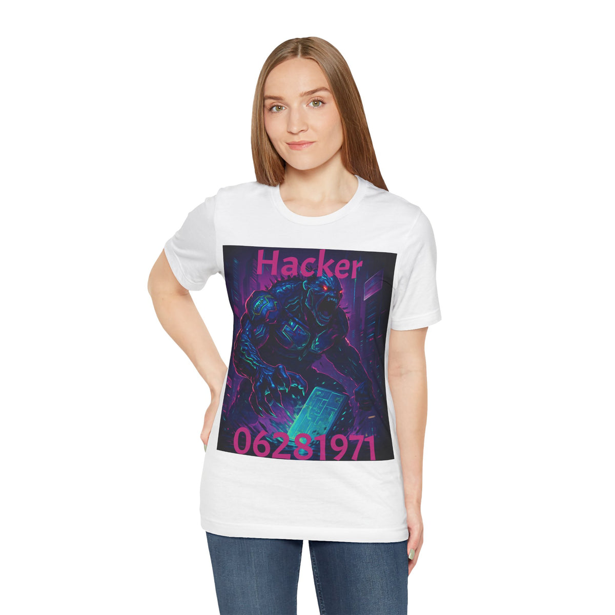 Monster Graphic Tee — '06/28/1971.' Dark Creature Illustration