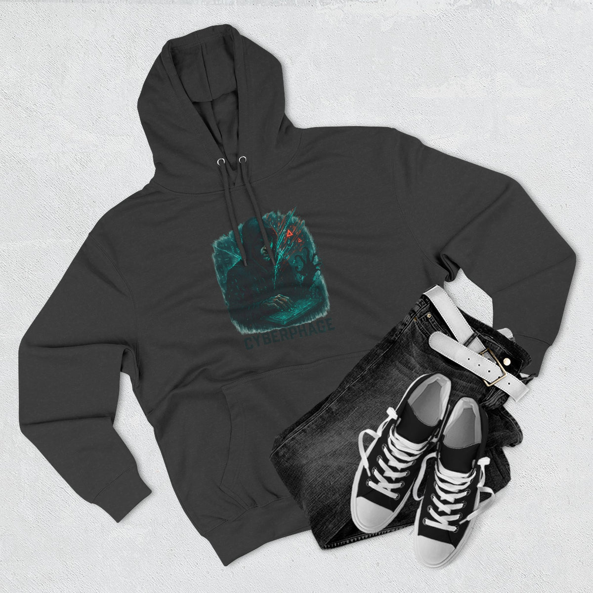 HALLOWEEN Cyberphage Graphic Hoodie | Cozy Fleece Sweatshirt.