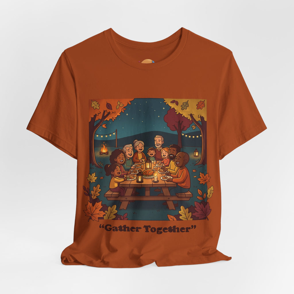 Gather Together T‑Shirt — Cozy Autumn Family Dinner Tee