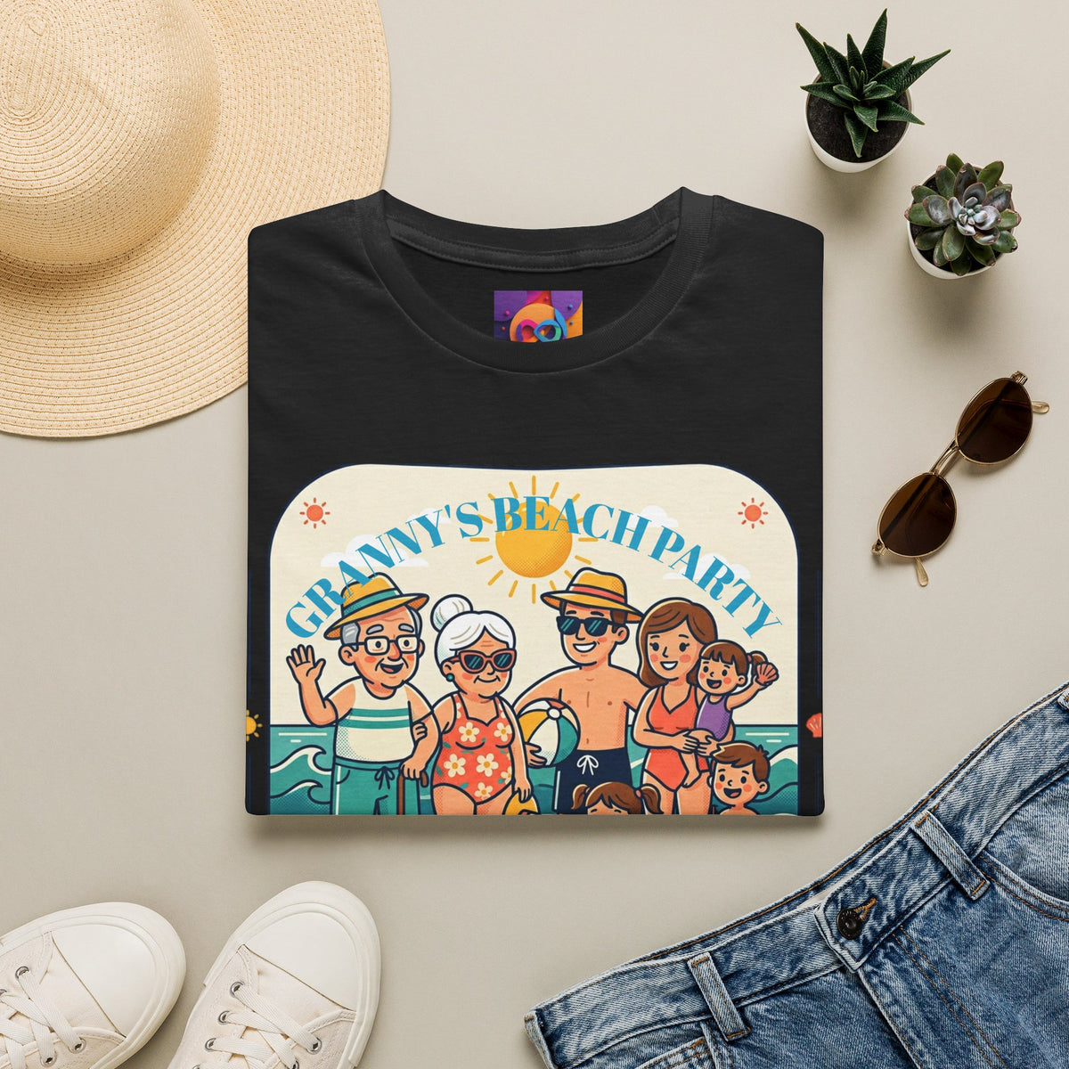 GRANNY’S  Party T-Shirt | Family Beach Cartoon Design