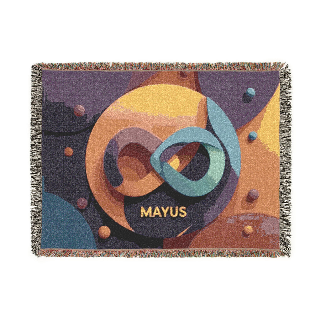 MAYUS Abstract Infinity Woven Blanket — Mayus Geometric Art Throw