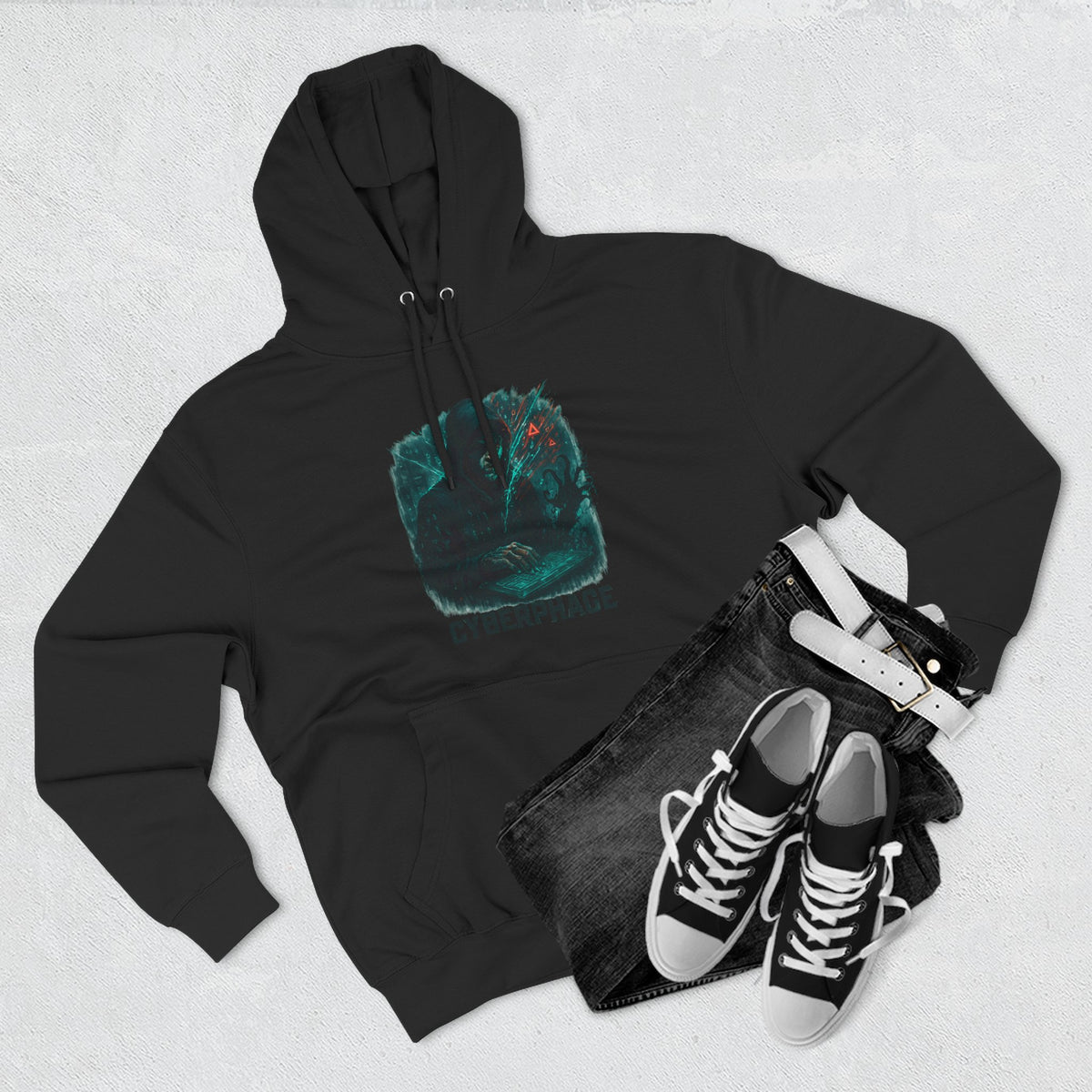 HALLOWEEN Cyberphage Graphic Hoodie | Cozy Fleece Sweatshirt.
