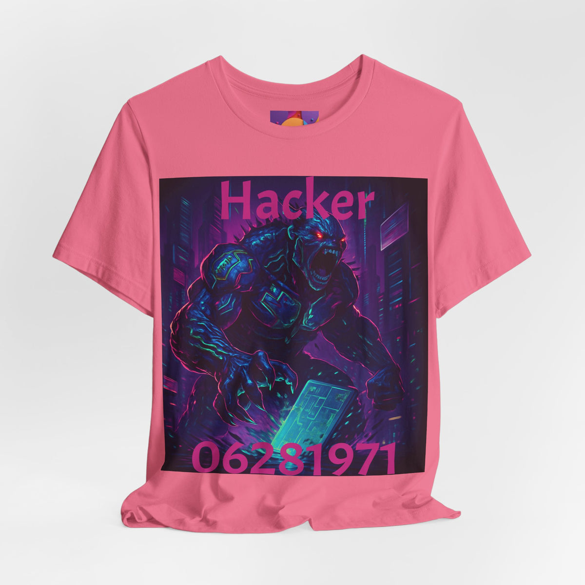 Monster Graphic Tee — '06/28/1971.' Dark Creature Illustration