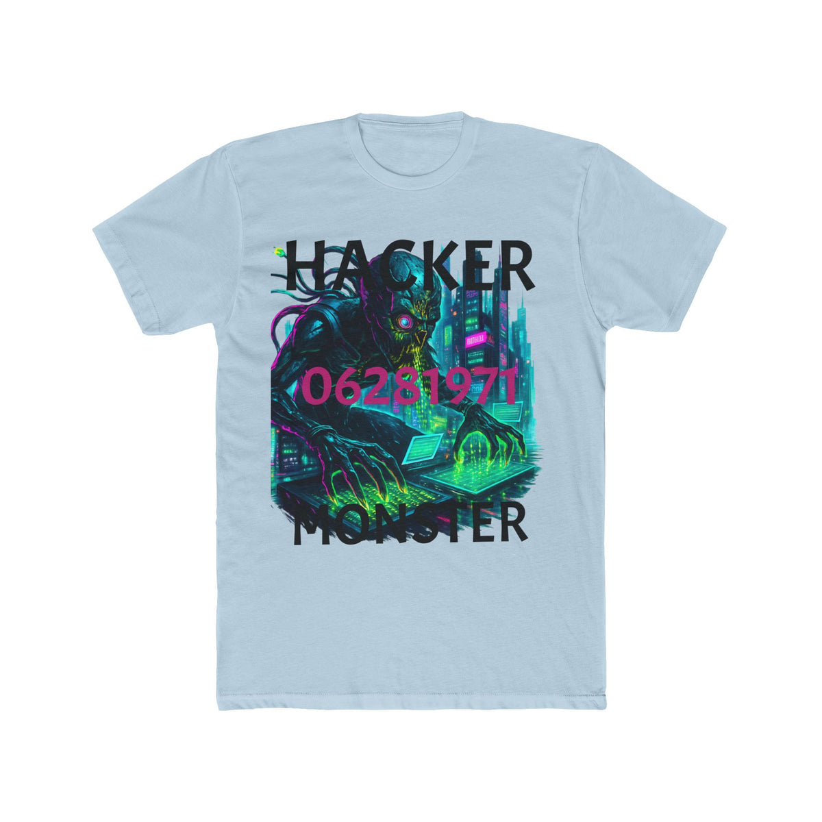 HACKER Monster Tee — Cyberpunk Cthulhu Graphic T-Shirt (06/28/1971)
