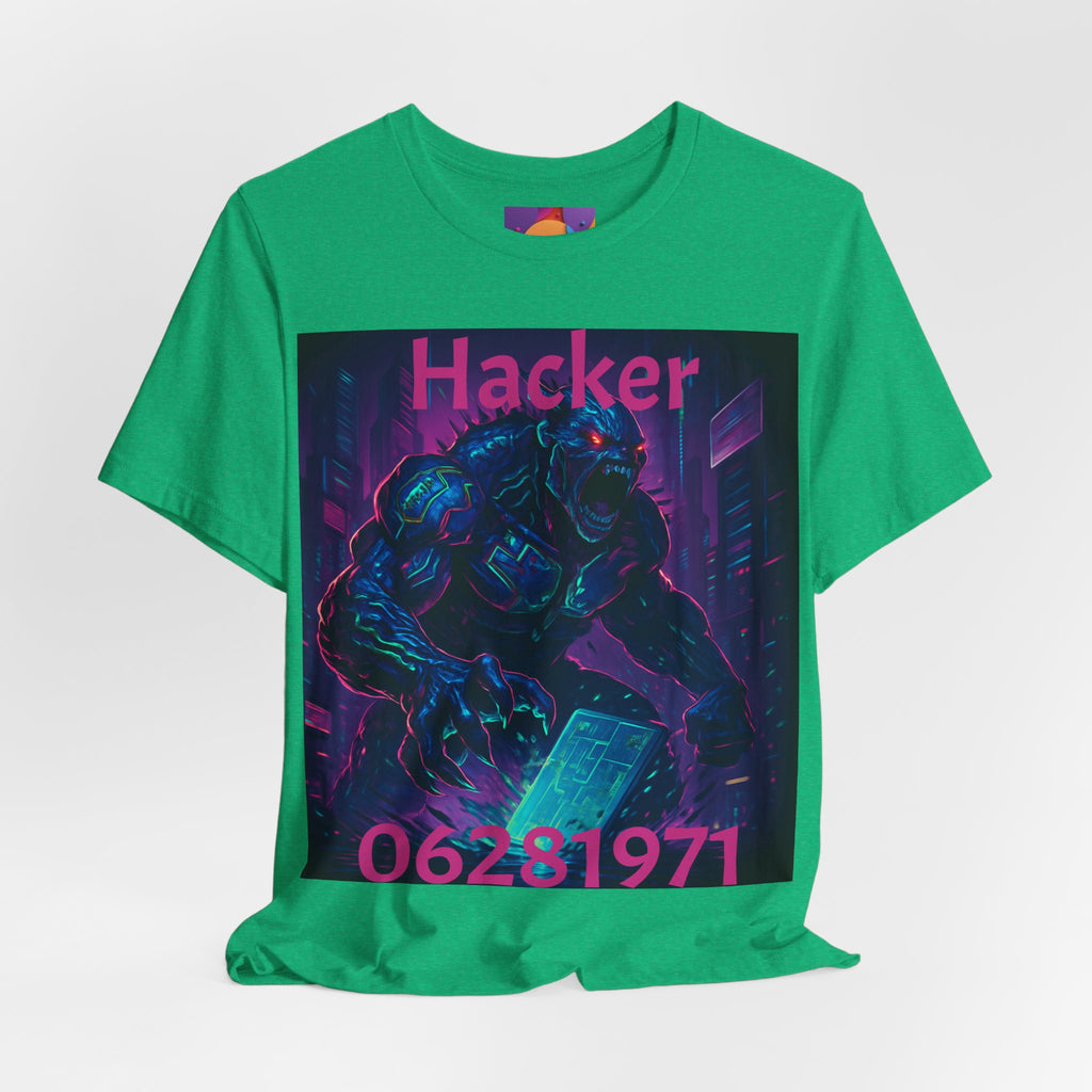 Monster Graphic Tee — '06/28/1971.' Dark Creature Illustration