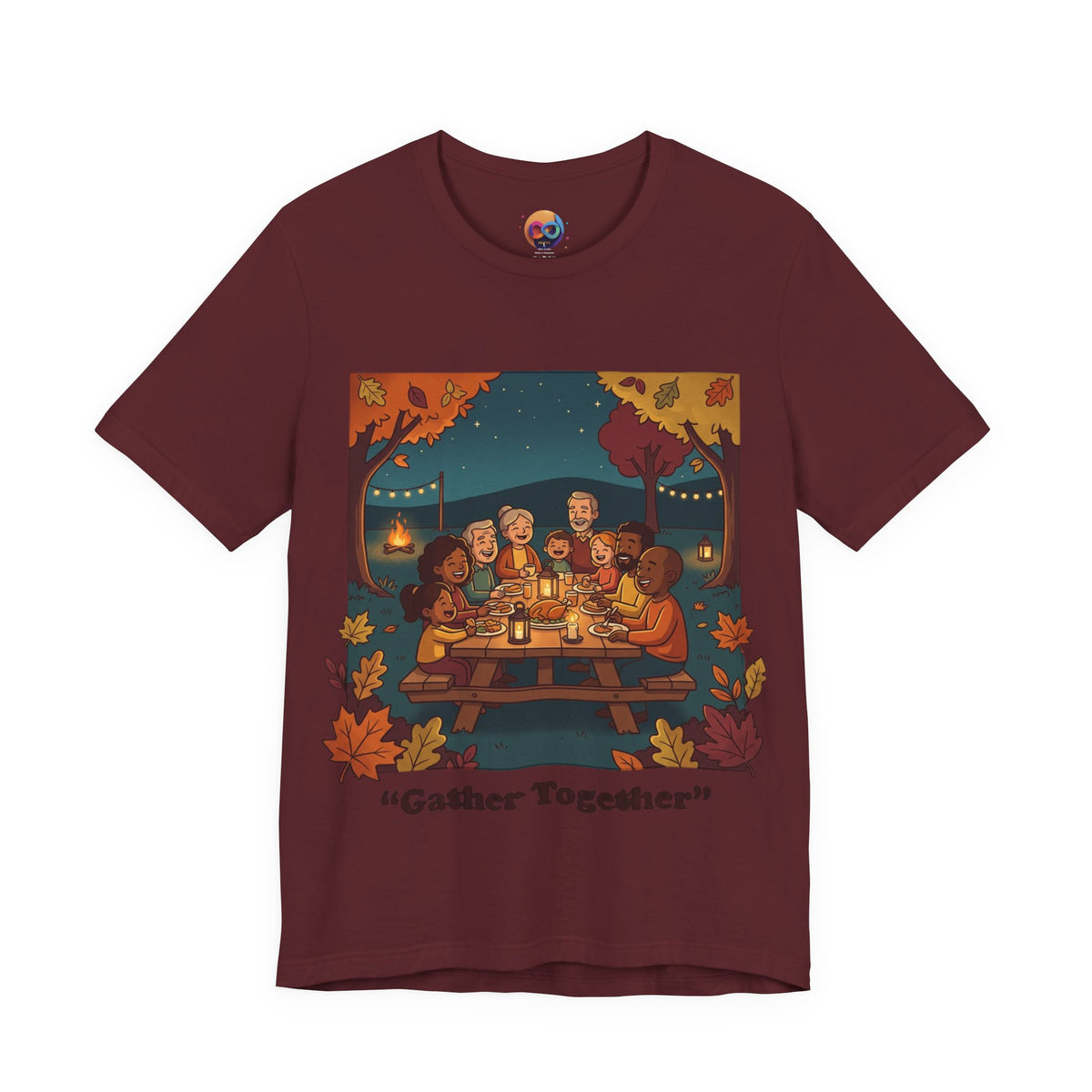 Gather Together T‑Shirt — Cozy Autumn Family Dinner Tee
