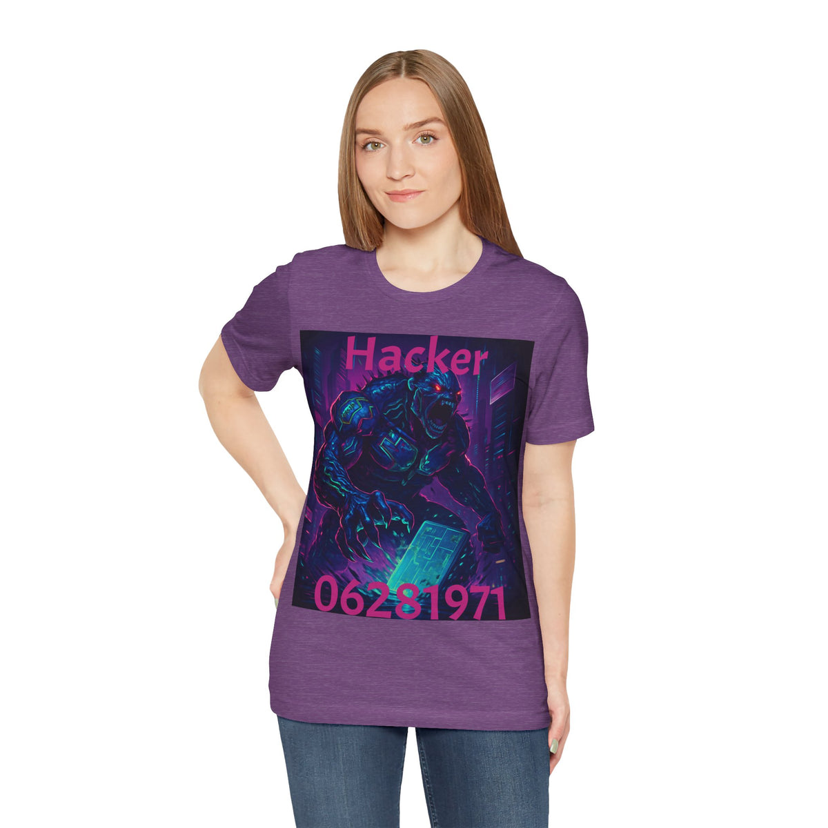 Monster Graphic Tee — '06/28/1971.' Dark Creature Illustration