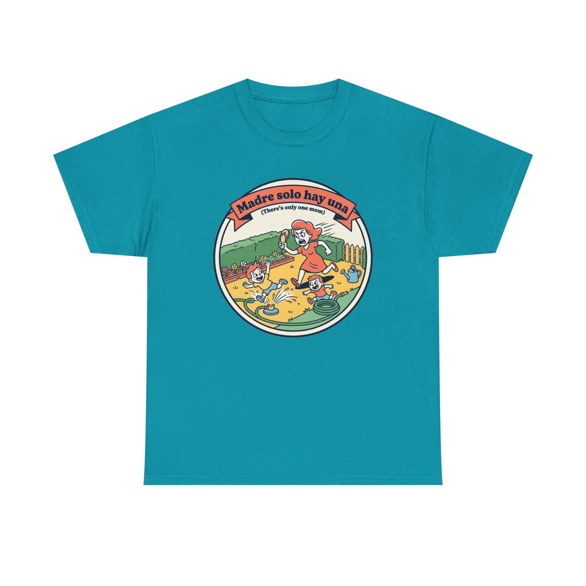 T-Shirt — "Madre solo hay una" Retro Family Cartoon Tee