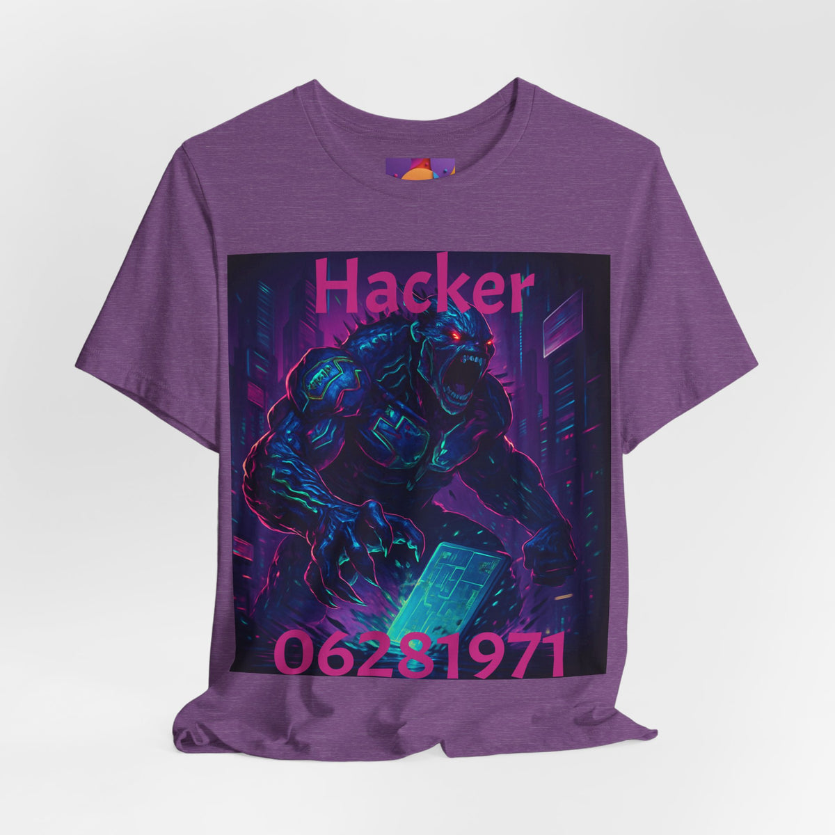 Monster Graphic Tee — '06/28/1971.' Dark Creature Illustration