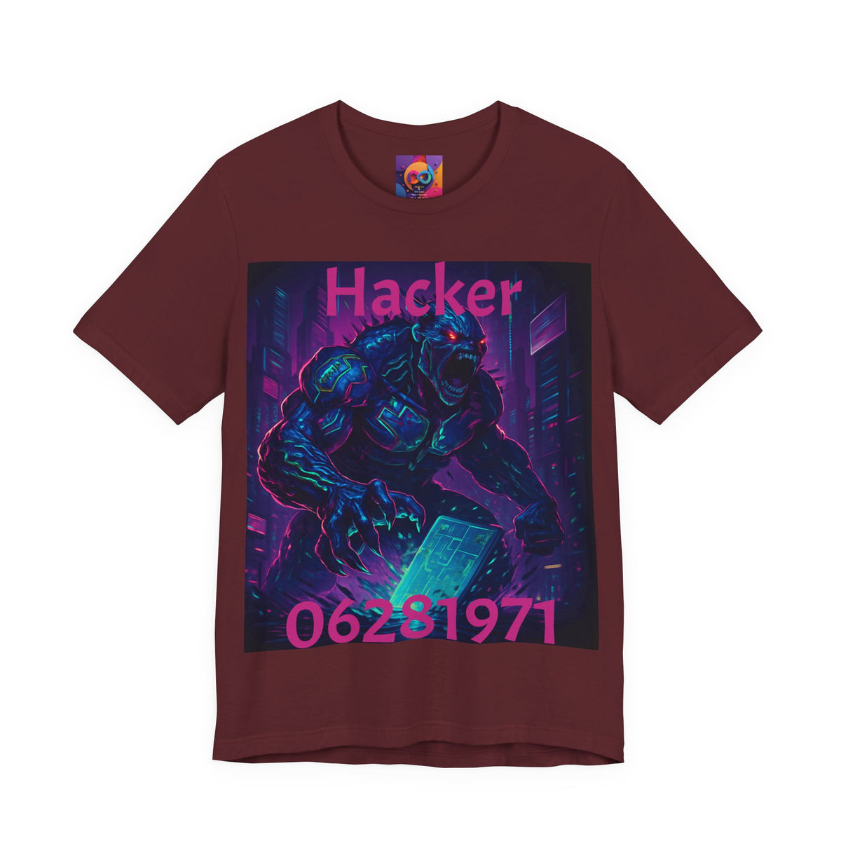 Monster Graphic Tee — '06/28/1971.' Dark Creature Illustration