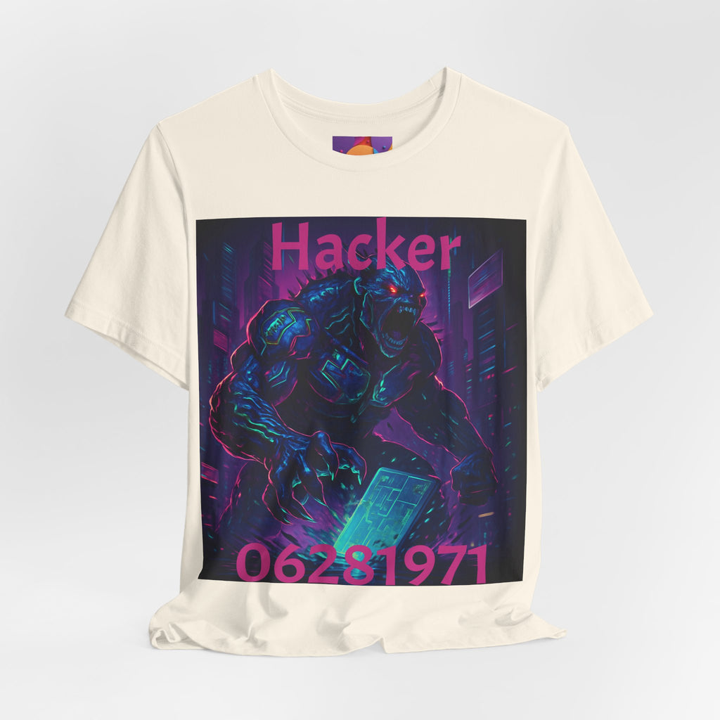 Monster Graphic Tee — '06/28/1971.' Dark Creature Illustration